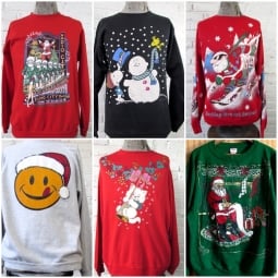 Ugly (cute) Christmas Sweatshirts by the bundle